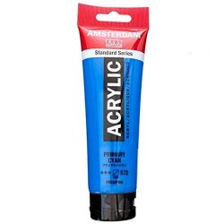 AMS AKRİLİK BOYA 120 ML PRIM.CYAN